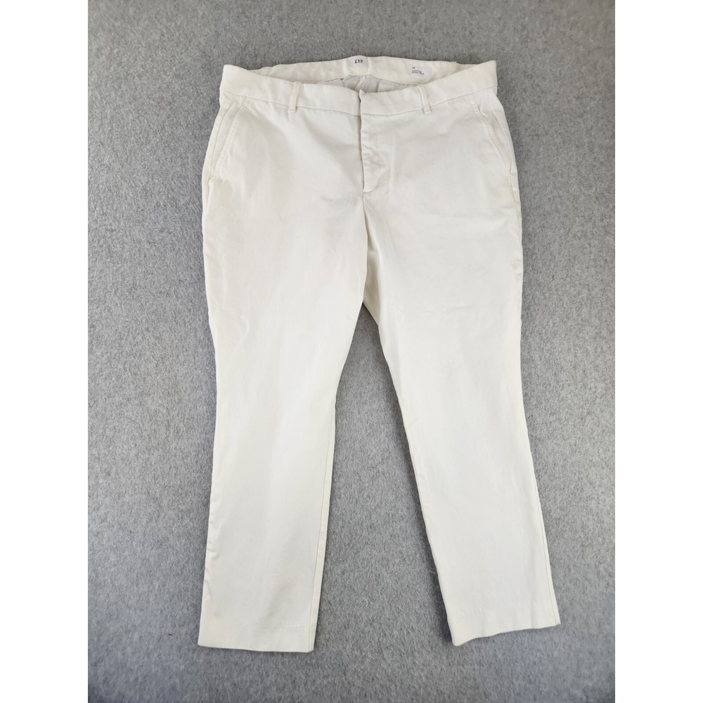 Gap Jeans Womens Plus Size 20‎ Ivory Off-white Signature Skinny Ankle Pants